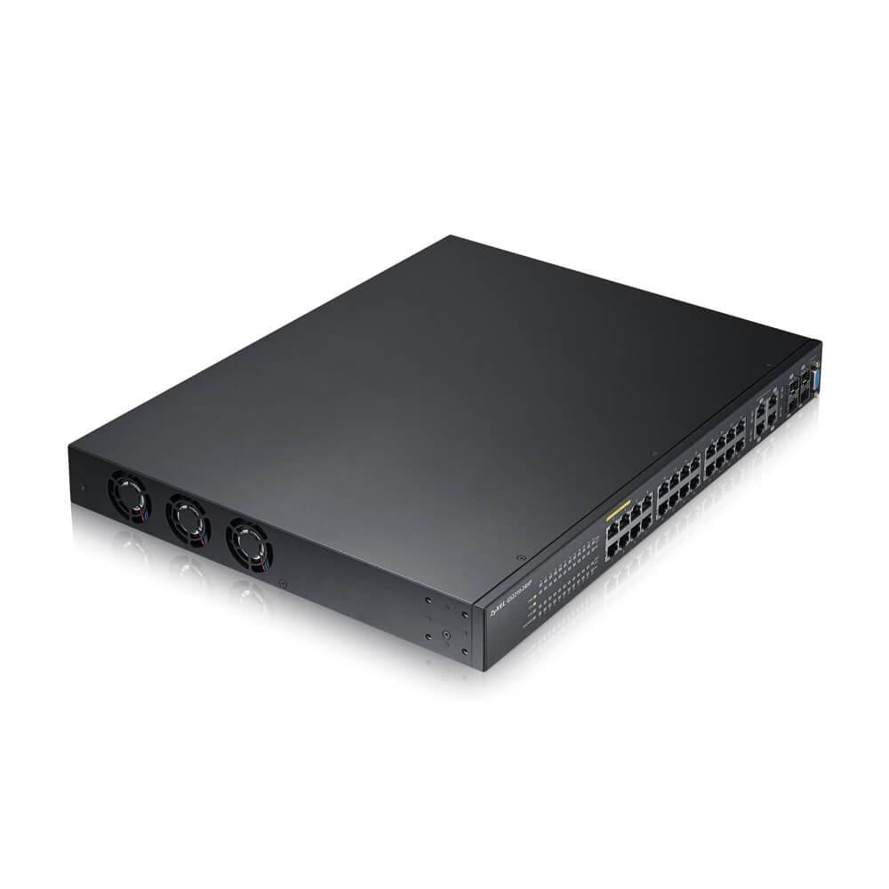 Zyxel GS2210-24HP L2 коммутатор PoE+, 24xGE PoE+, 4xCombo (SFP/RJ-45), бюджет PoE 180 Вт