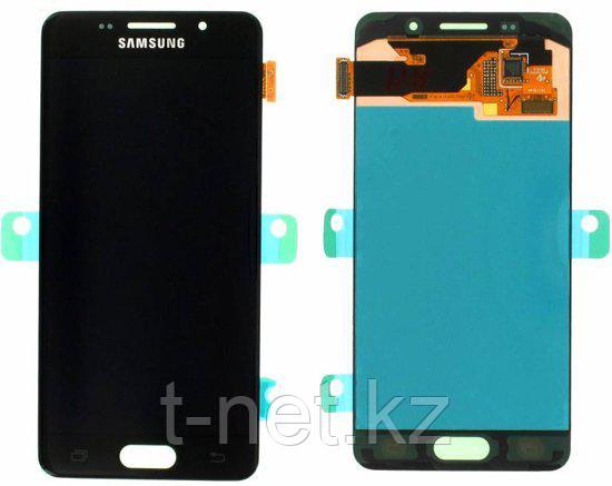 Дисплей Samsung Galaxy A3 Duos (2016) SM-A310F, с сенсором, цвет черный OLED