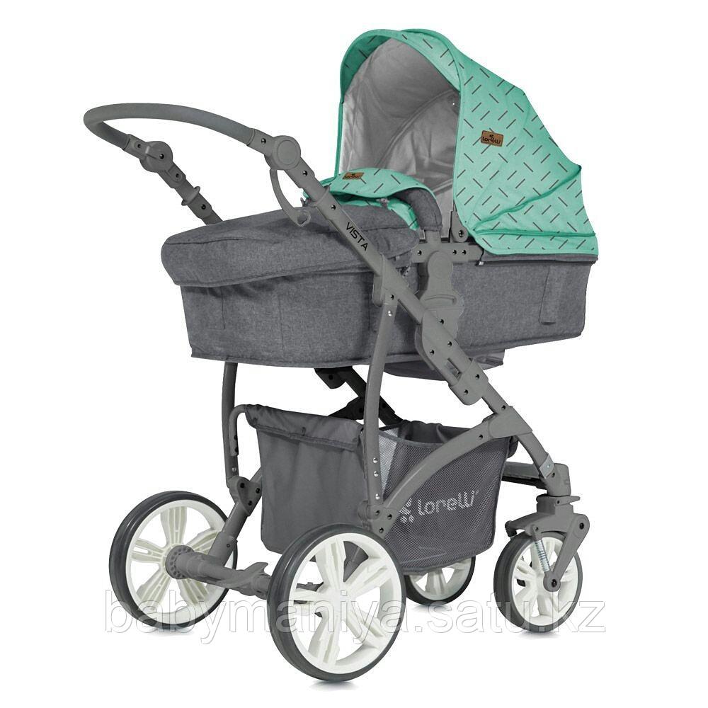 Коляска Lorelli Vista + Сумка для мамы Зелено-серый / Green&Grey 1841