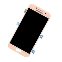 Дисплей Samsung Galaxy A3 Duos (2017) SM-A320F, с сенсором, цвет розовый