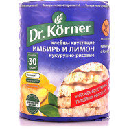 Безглютеновые Хлебцы Dr.Korner кукурузно-рисовые имбирь-лимон 90г