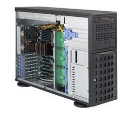 Сервер Tower 4U, 1xXeon E3-1200 v5/v6, 4xDDR4 UDIMM 2400, 8x3.5HDD, RAID 0,1,10,5, 2xGLAN, 2x800W