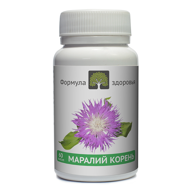ФитоАктив. Маралий корень (левзея; для спортсменов, ВСД, после травм, операций), 60 капсул
