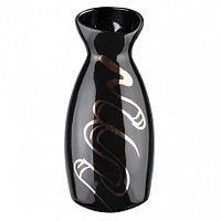 Бутылка для саке чёрная с золотом фарфор 200 мл арт.S10-115-22
