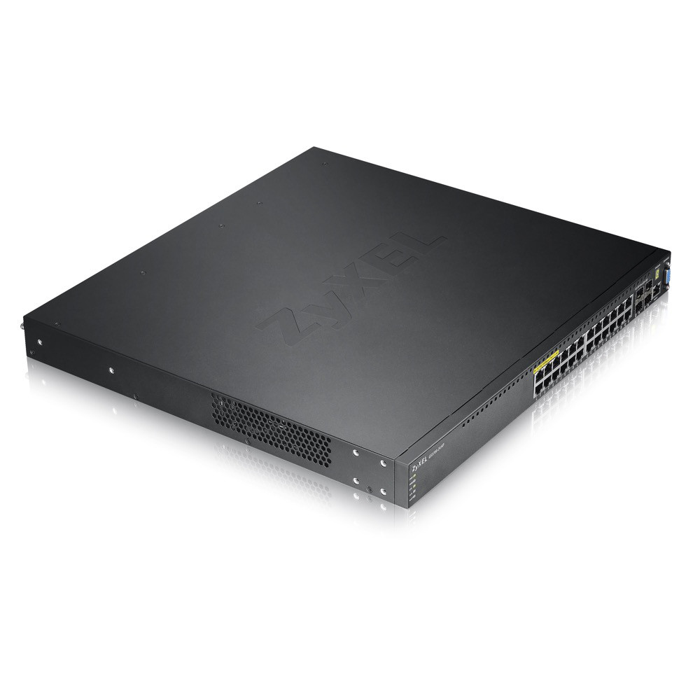 Zyxel GS3700-24HP L2+ коммутатор 24xGE PoE+, 4xSFP, бюджет PoE 460/1000 Вт