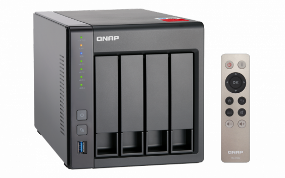 QNAP TS-451+-2G Сетевой RAID-накопитель, 4 отсека для HDD, HDMI-порт. Intel Celeron J1900 2,0 ГГц, 2 ГБ. - фото 1 - id-p50988098