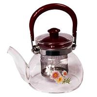 Сүзгісі бар шыны тұндырғыш шәйнек Tea and coffee Pot (550 мл)