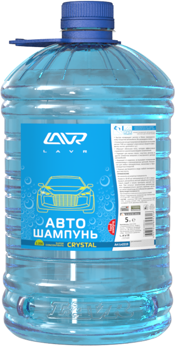 Автошампунь-суперконцентрат Crystal 1:120 - 1:320 LAVR Auto Shampoo Super Concentrate, 5л - фото 1 - id-p50639063