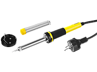 Паяльник PROTerm с двухком. рукояткой, в комплекте с припоем и подставкой, жало-клин,STAYER Professional 100Вт