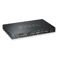 Zyxel XGS4600-32 L3 коммутатор 24xGE, 4xCombo (SFP/RJ-45), 4xSFP+ , стекируемый (до 4), 2 источника питания AC