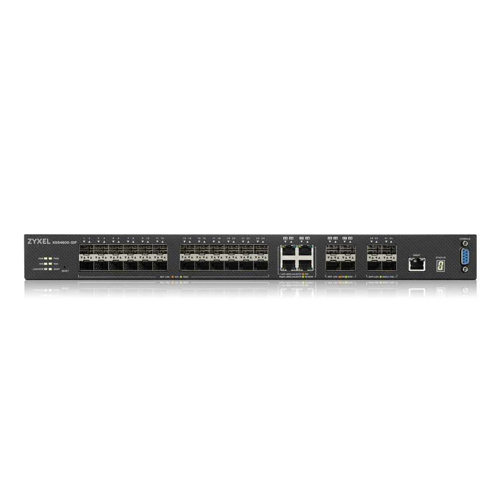 Zyxel XGS4600-32F L3 коммутатор 24xGE, 4xCombo (SFP/RJ-45), 4xSFP+ , стекируемый (до 4), 2 ист. питания AC - фото 3 - id-p51055715