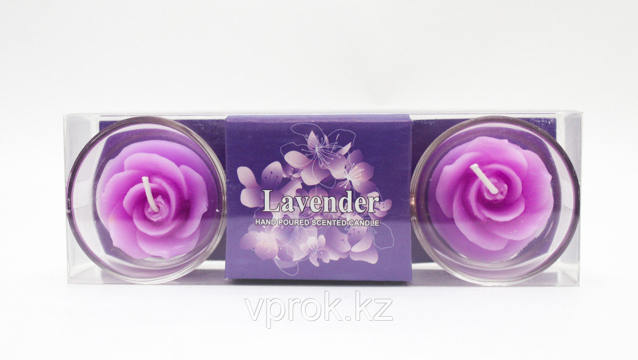 Ароматические свечи, розы фиолетовые, 2 шт. - фото 1 - id-p51063744
