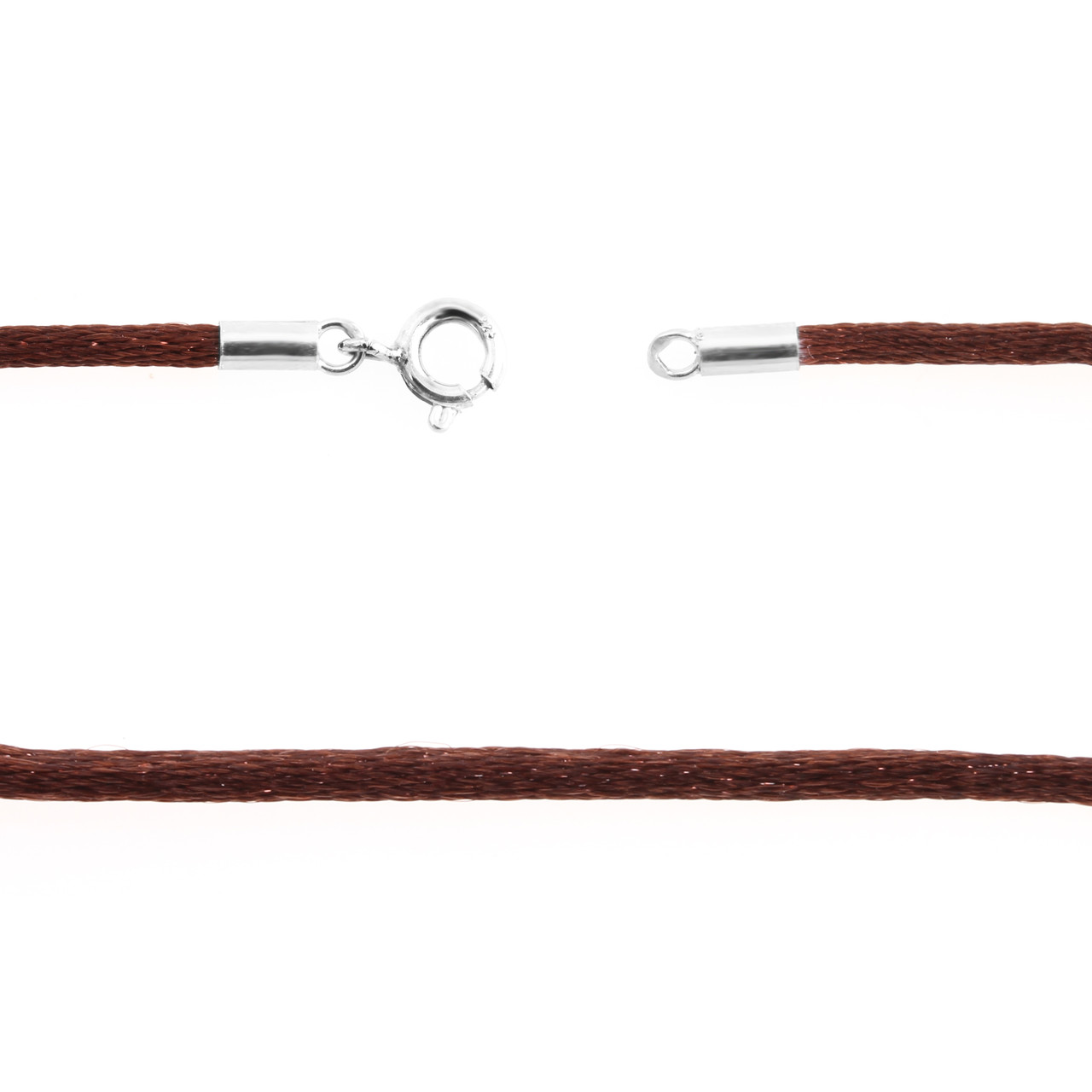 Шнур Teosa серебро с родием C10-brown-45
