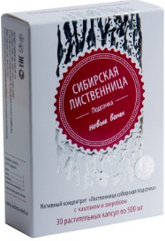 Лиственница сибирская подсочка "Новые вены"с каштаном и зверобоем, 30 капс.