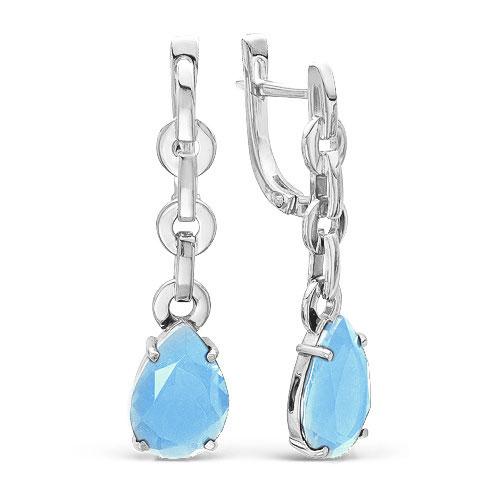 Серьги Teosa серебро с родием, "каратник" 200-1079bT