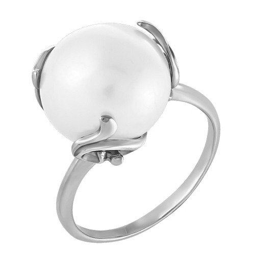 Кольцо Teosa серебро с родием, флора КЛ-9352
