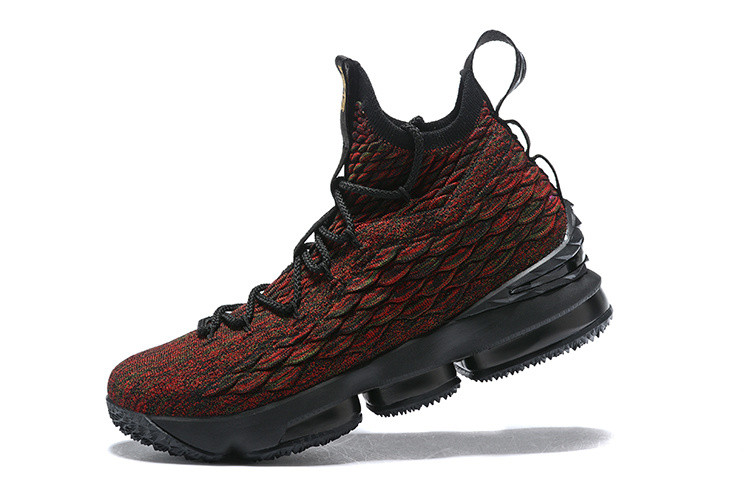 Баскетбольные кроссовки Nike Lebron 15 (XV) from LeBron James "black/red" - фото 1 - id-p51098348