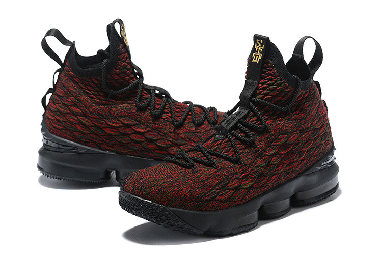 Баскетбольные кроссовки Nike Lebron 15 (XV) from LeBron James "black/red" - фото 3 - id-p51098348