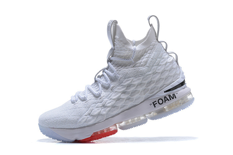 Баскетбольные кроссовки Nike Lebron 15 (XV) from LeBron James "White" - фото 1 - id-p51098359