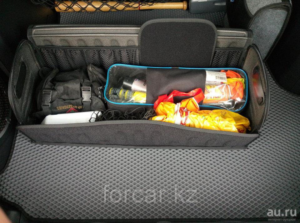 Органайзер FicoPro в багажник 80x26x30 (алькантара) черный, открытие спереди - фото 4 - id-p51121436