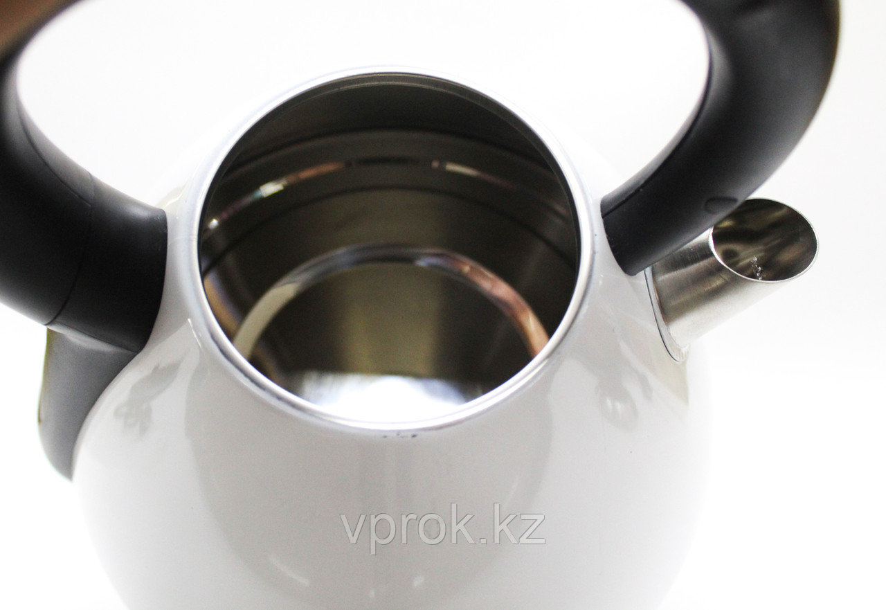 Электрический чайник MYLONG MY-3030, нержавеющая сталь, белый, 3 л. - фото 3 - id-p51123338