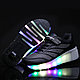 Роликовые кроссовки Aimoge LED Light Black, фото 2