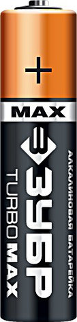 Щелочная батарейка 1.5 В, тип ААА, 4 шт, ЗУБР Turbo-MAX, фото 2