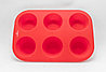 Силиконовая форма для кексов, красная, 23*13 см