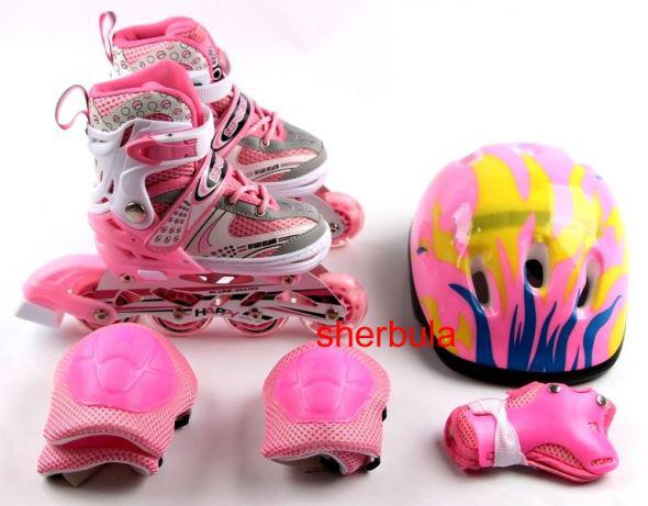 Роликовые коньки IN LINE Skate Pink , фото 1