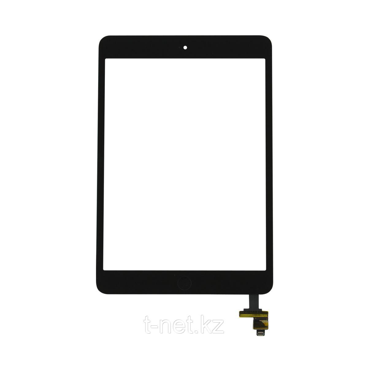 Сенсор Apple iPad Mini/ Mini2, с кнопкой HOME, с коннектором и IC, цвет черный , фото 1
