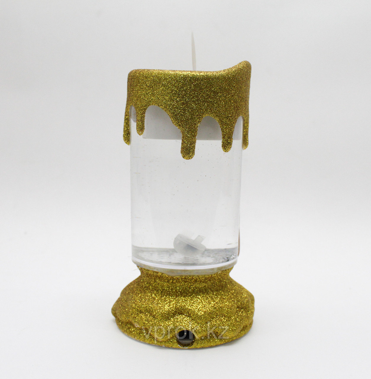 Свеча-лампа декоративная Romantic Candle S-100, золотистая, 17 см, фото 1