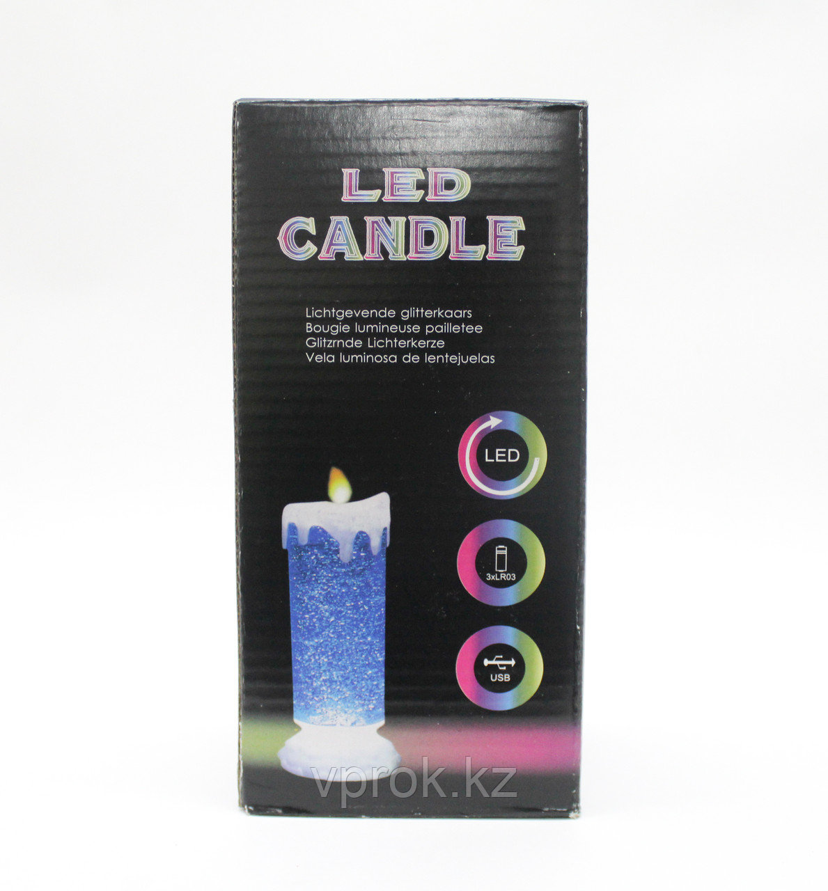 Свеча-лампа декоративная Romantic Candle S-100, серебристая, 17 см - фото 3 - id-p51201967