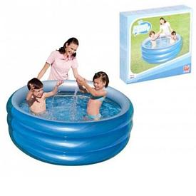 Детский надувной бассейн Bestway 51042 Big Metallic 3-Ring Pool