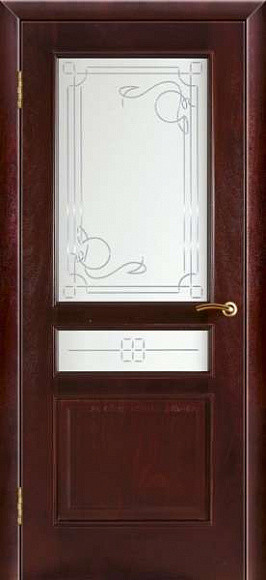 Дверь  массив шапонированная Симфония Соло ПО со стеклом
