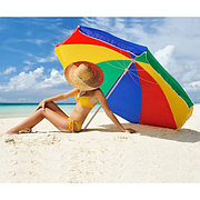 Пляжный зонт "Радуга" складной диаметр 2,2 м