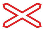 Дорожный знак 1.3.1 однопутная железная дорога (Алмазная пленка, тип В) арт. ДЗ20095