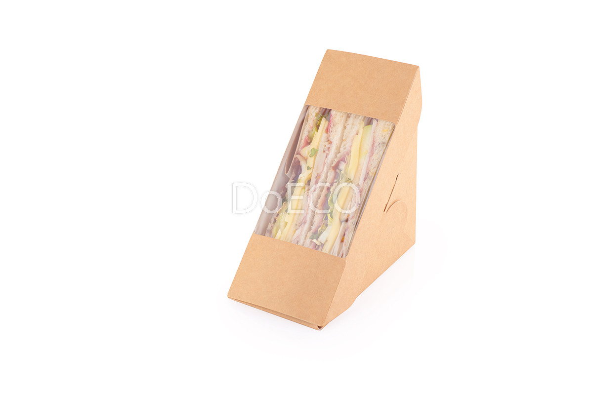 OSQ ECO SANDWICH 40, Упаковка для сэндвичей/бутербродов 130*130*40 (50/600) - фото 4 - id-p49602409