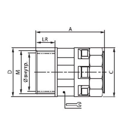 DKC Муфта труба-коробка DN 17 мм, М20х1,5, полиамид, цвет черный - фото 2 - id-p51378824