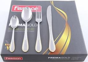 3189 FISSMAN Набор столовых приборов Frema gold золотистый 24 пр. (нерж. сталь)