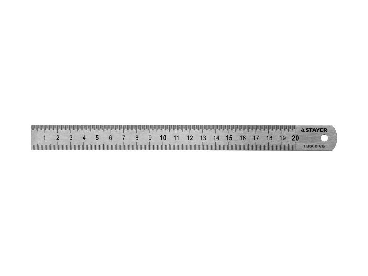 Линейка STAYER "PROFI" нержавеющая, двухсторонняя гравированная шкала, 0,2м (3427-020_z01) - фото 2 - id-p43580773