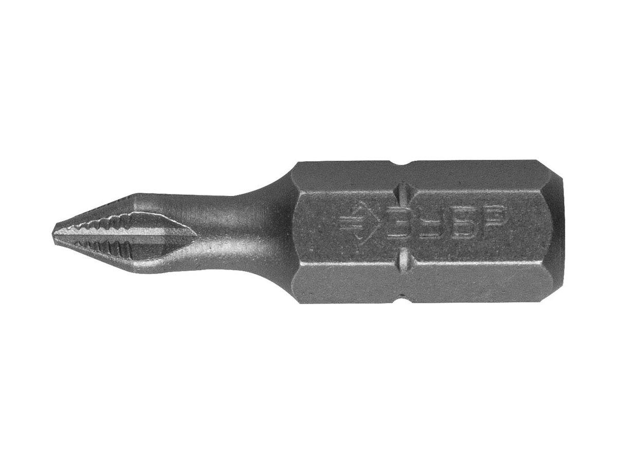 Биты ЗУБР "МАСТЕР" кованые, хромомолибденовая сталь, тип хвостовика C 1/4", PH1, 25мм, 2шт (26001-1-25-2) - фото 2 - id-p4223545