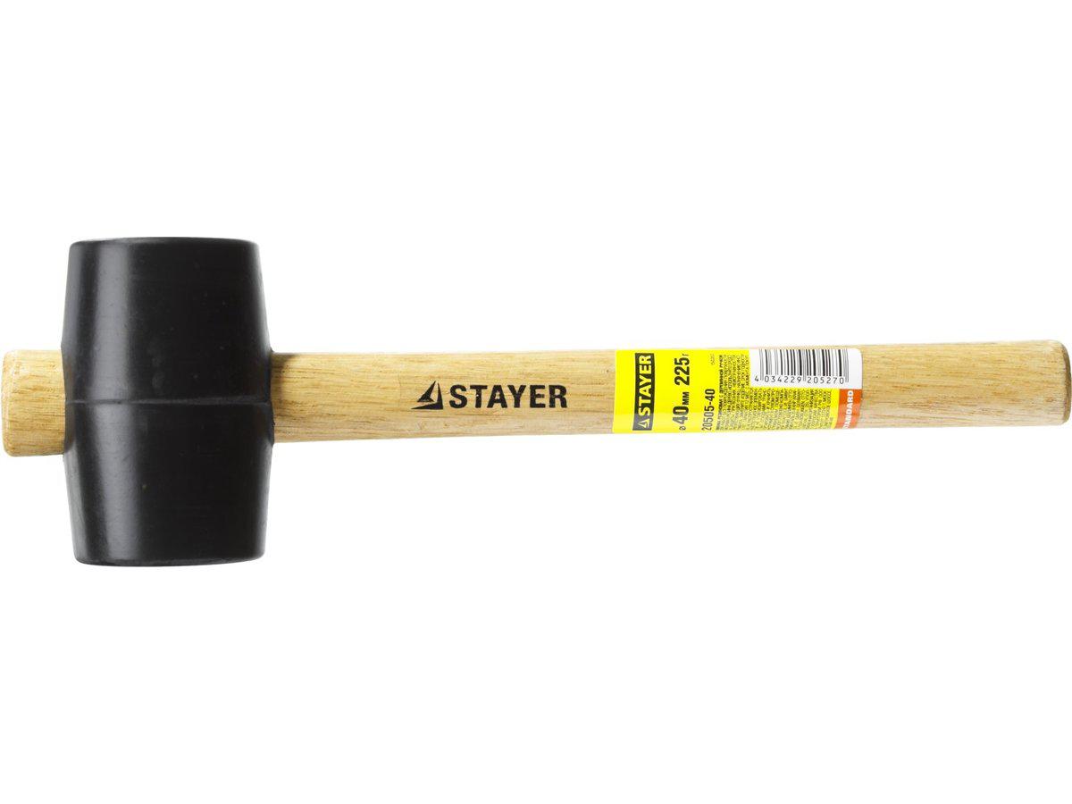 STAYER 225г Чёрная резиновая киянка с деревянной рукояткой (20505-40) - фото 3 - id-p43580274