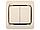 Выключатель СВЕТОЗАР "ГАММА" двухклавишный, без подсветки, цвет бежевый, 10А/~250В (SV-54134-B), фото 2