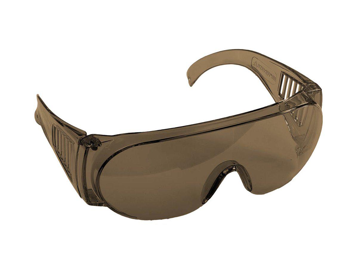 Очки защитные STAYER 11046, STANDARD, поликарбонатная монолинза с боковой вентиляцией, коричневые - фото 2 - id-p4365046