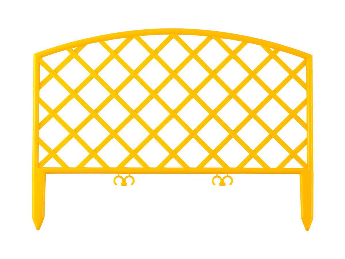 Забор декоративный GRINDA "ПЛЕТЕНЬ", 24x320см, желтый (422207-Y) - фото 2 - id-p14616669
