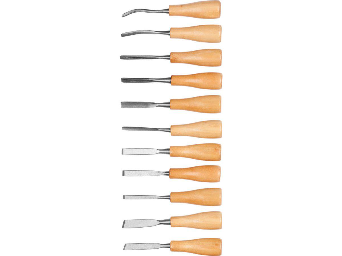 Набор DEXX: Стамески фигурные "МИНИ" с деревянной ручкой, 11шт (1834-H11_z01) - фото 2 - id-p4372595