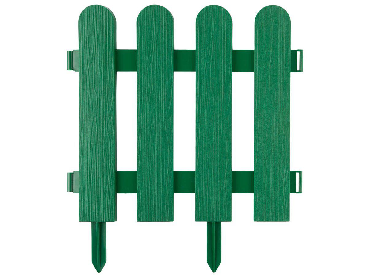 Забор декоративный GRINDA "ШТАКЕТНИК", 29x224см, зеленый (422209-G) - фото 2 - id-p14616670