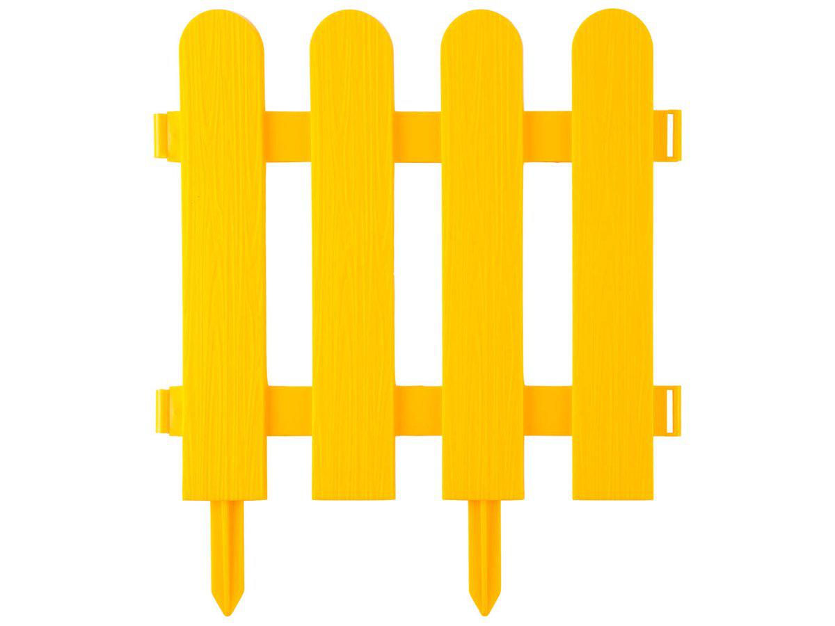 Забор декоративный GRINDA "ШТАКЕТНИК", 29x224см, желтый (422209-Y) - фото 2 - id-p14616671