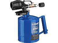 ЗУБР "ПРОФЕССИОНАЛ". Лампа паяльная САМОТЛОР, с чугунным эжектором, 1,5 л (40650-1.5_z02)