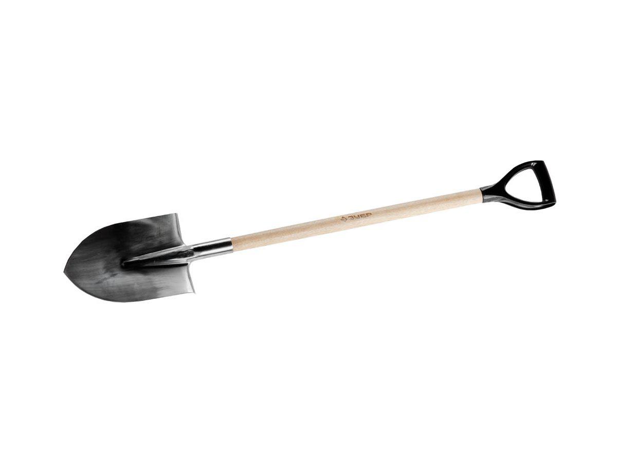 Лопата штыковая из нержавеющей стали, деревянный черенок, с рукояткой, ЗУБР Профессионал (4-39402_z01) - фото 2 - id-p4232869